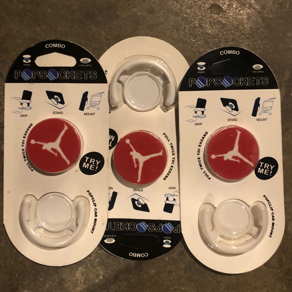 3 Micheal Jordan Cell Phone Grip mounts